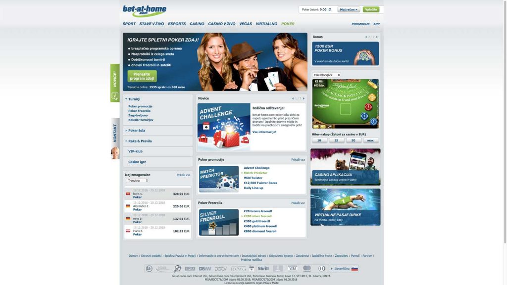 bet at home poker