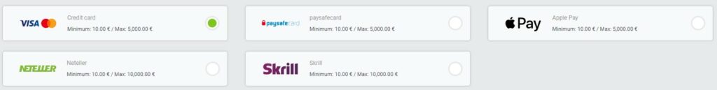 Bet at Home vplačilo