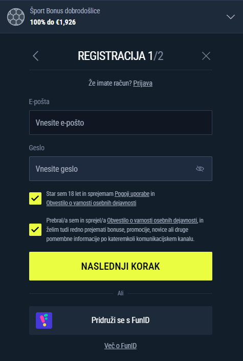 Rabona registracija